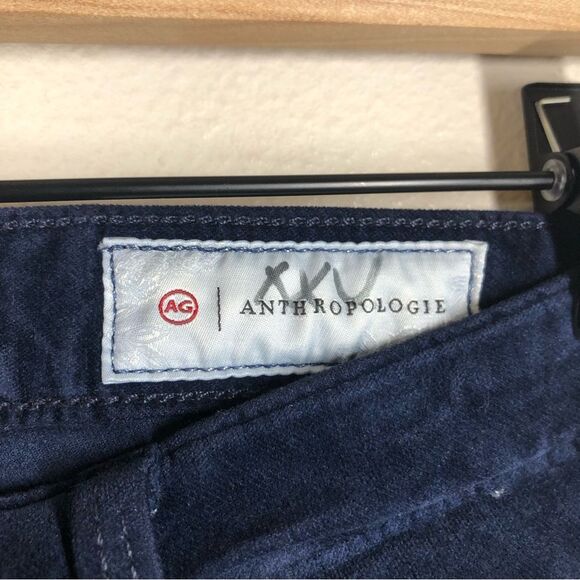 Anthropologie AG Adriano Goldschmied Stevie Ankle Slim Straight Velvet Jean 25 - Picture 4 of 7